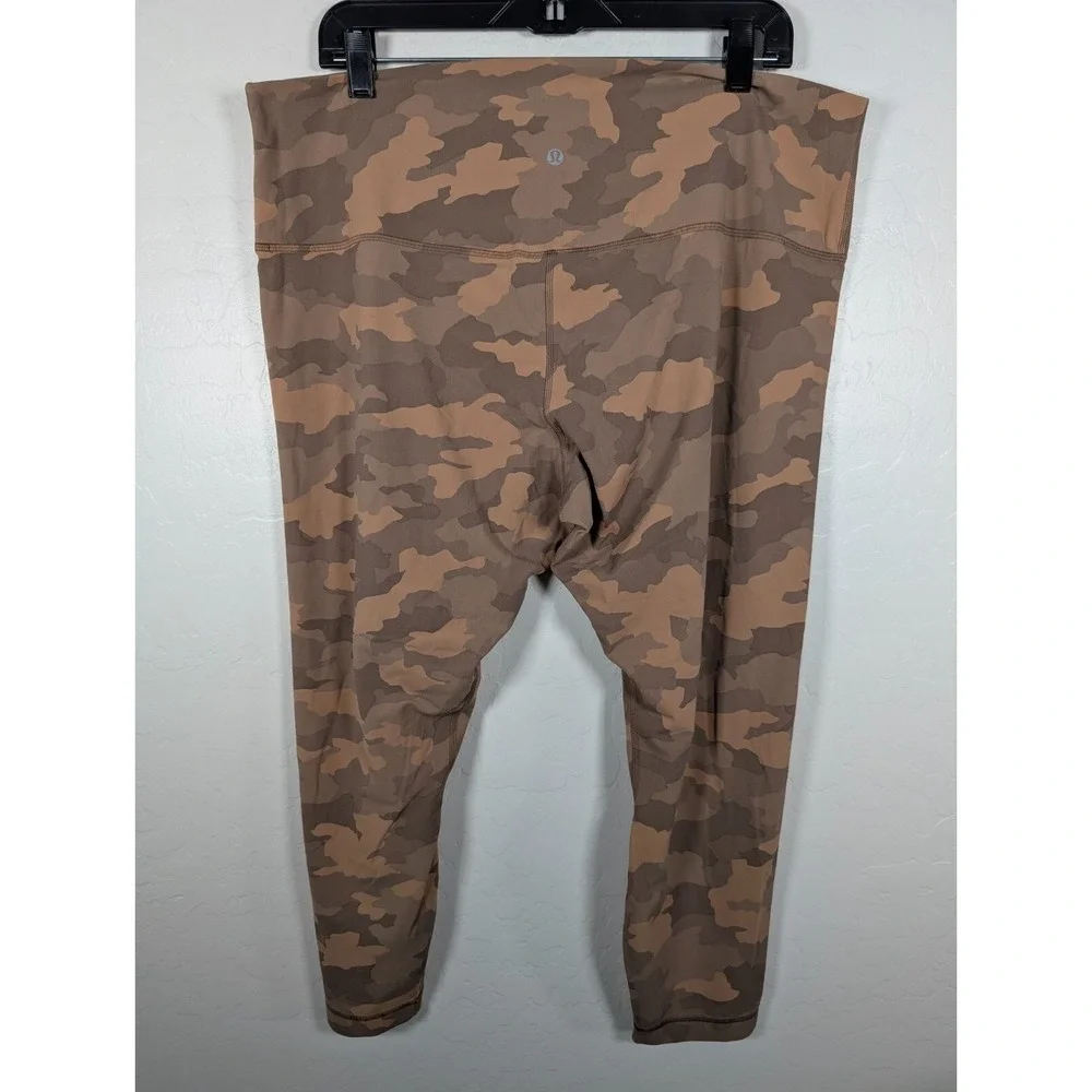 Lululemon Pants Women Plus 20 Brown Cameo Wunder Train Tight Activewear Leggings